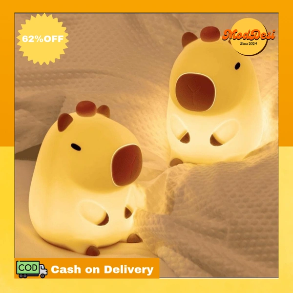 CapyLamp Capybara Night Light, Silicone Capybara Night LED Light, Animal Light, Portable Rechargeable Touch Lamp  ( COD Available )