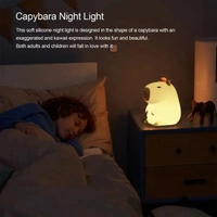 CapyLamp Capybara Night Light, Silicone Capybara Night LED Light, Animal Light, Portable Rechargeable Touch Lamp  ( COD Available )