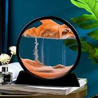 Moving Sand Art Picture Glass Liquid Painting 3D Natural Landscape showpieces for Home Decor 🏡  ( COD Available )