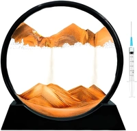 Moving Sand Art Picture Glass Liquid Painting 3D Natural Landscape showpieces for Home Decor 🏡  ( COD Available )