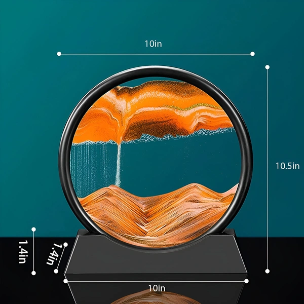 Moving Sand Art Picture Glass Liquid Painting 3D Natural Landscape showpieces for Home Decor 🏡  ( COD Available )