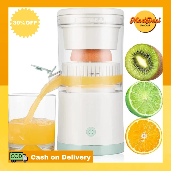 Electric Juicer, Portable Rechargeable Juicer, USB Charge Juicer For Fruits Like Masticating,Orange Juicer Lemon Squeezer for Orange, Lemon, Grapefruit  ( COD Available )
