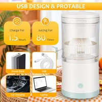 Electric Juicer, Portable Rechargeable Juicer, USB Charge Juicer For Fruits Like Masticating,Orange Juicer Lemon Squeezer for Orange, Lemon, Grapefruit  ( COD Available ) - White