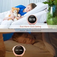 Cute Alarm Clock with Dual Alarm & Adjustable Brightness, Snooze Function & Temperature  ( COD Available ) - White