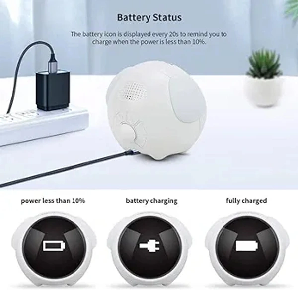 Cute Alarm Clock with Dual Alarm & Adjustable Brightness, Snooze Function & Temperature  ( COD Available ) - White