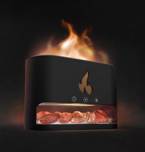 Humidifier for Home, Flame Diffuser/Atmosphere Light Humidifier - Portable Noiseless Aroma Aromatherapy Machine,  ( COD Available )