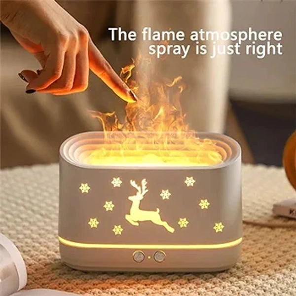 Humidifier for Home, Flame Diffuser/Atmosphere Light Humidifier - Portable Noiseless Aroma Aromatherapy Machine,  ( COD Available )