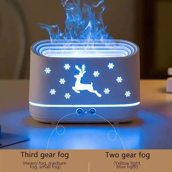 Humidifier for Home, Flame Diffuser/Atmosphere Light Humidifier - Portable Noiseless Aroma Aromatherapy Machine,  ( COD Available )