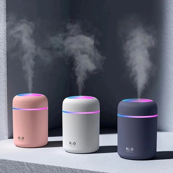 Cool Mist Humidifier & Aroma Diffuser: Enhance Your Environment with Colorful Ambient Lighting - Perfect for Home, Office, and Car - 1 Pack ( COD Available )