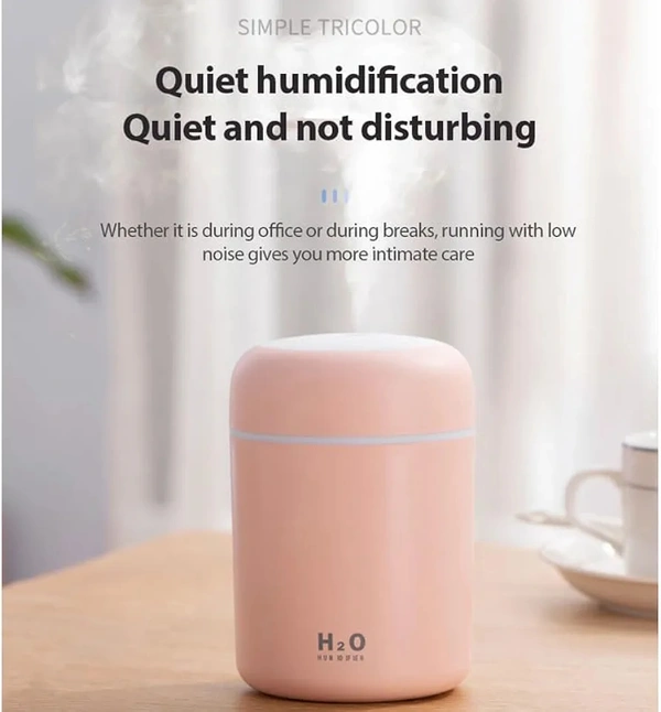 Cool Mist Humidifier & Aroma Diffuser: Enhance Your Environment with Colorful Ambient Lighting - Perfect for Home, Office, and Car - 1 Pack ( COD Available )