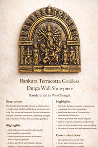 Bankura Terracotta Goddess Durga Wall Showpiece