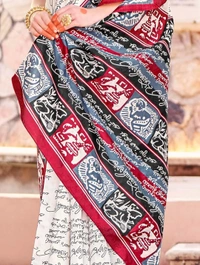 Women's Bhagalpuri Silk Ethnic Motif Printed Saree