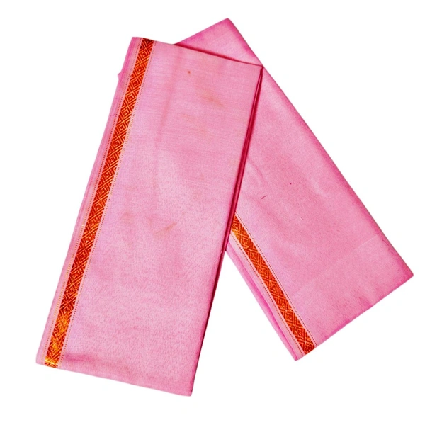 Pink With Golden Border Cotton Uttorio
