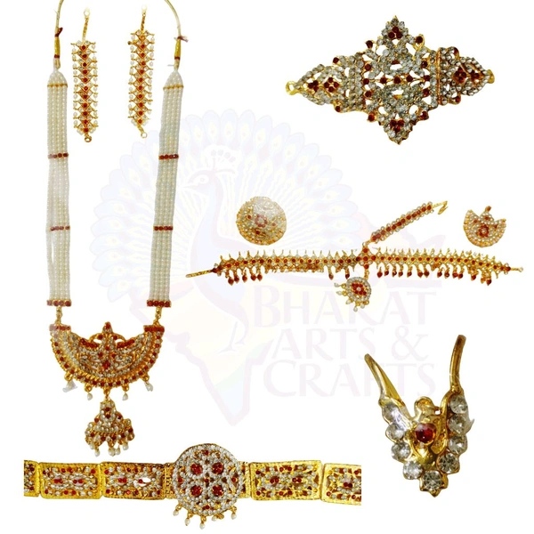Bharatanatyam Dance Jewellery Set - Golden Collections
