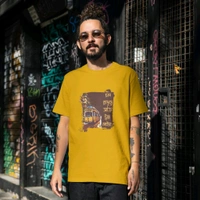 Chol Rastay Saji Tram Line | চল রাস্তায় সাজি ট্রাম লাইন | Bengali Graphic T-shirt - Bright Turquoise, XXL-46