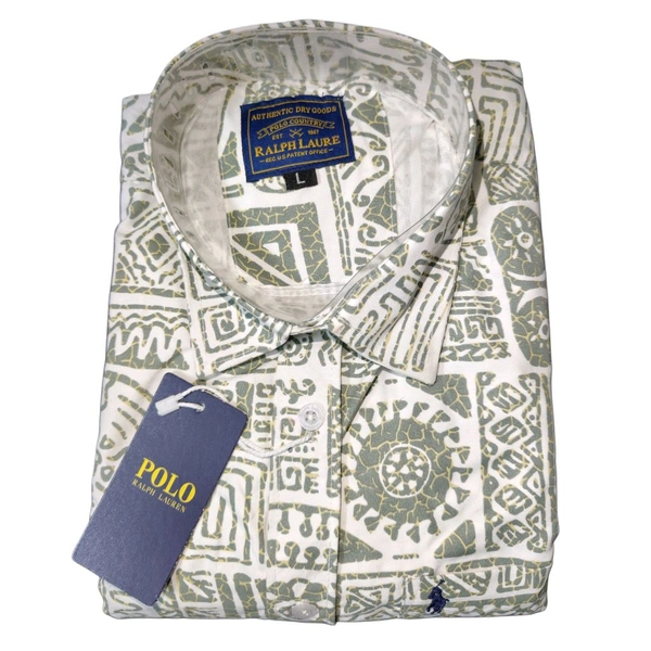 MULTI-COLOUR FLORAL LINEN SHIRT - M