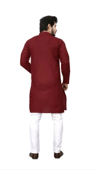PLAIN MAROON KURTA FOR MEN - XXL