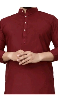 PLAIN MAROON KURTA FOR MEN - XXL