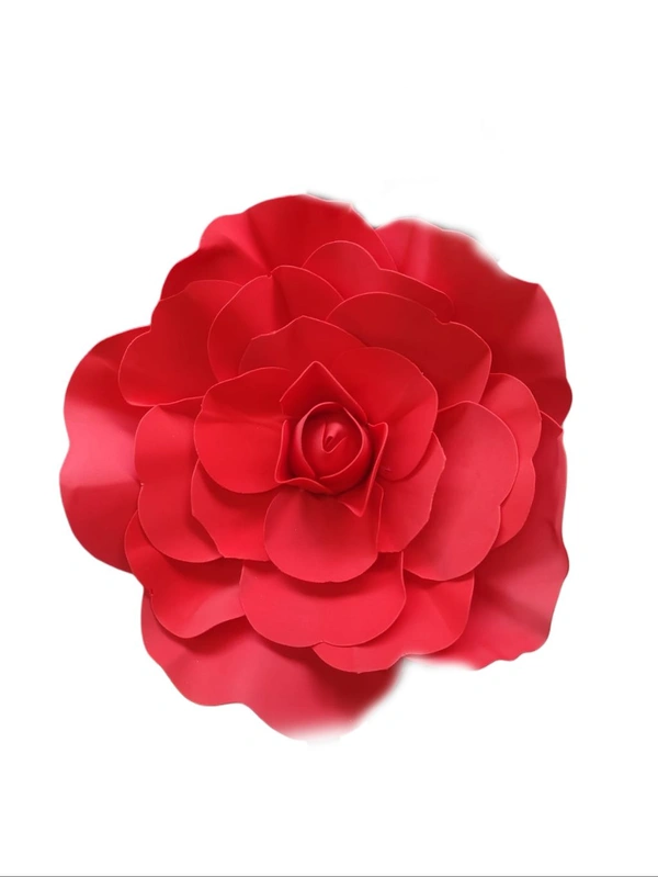 Handmade Matte finish big size Red Rose Artificial Flower