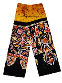 Orange & Black Batik Printed Pure Cotton Uttorio