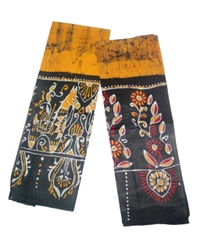 Yellow & Black Batik Printed Pure Cotton Uttorio