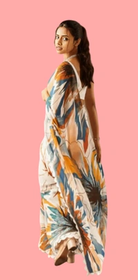 Knit Digital Print Saree