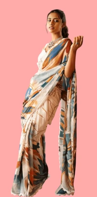 Knit Digital Print Saree