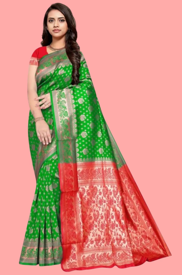 RAPAIR JAQUARD SILK SAREE WITH UN STITCHED BLOUSE
