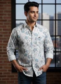 Premium Cotton Laffer Print Full Sleeve Shirt