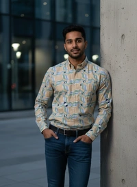 Premium Cotton Laffer Print Full Sleeve Shirt