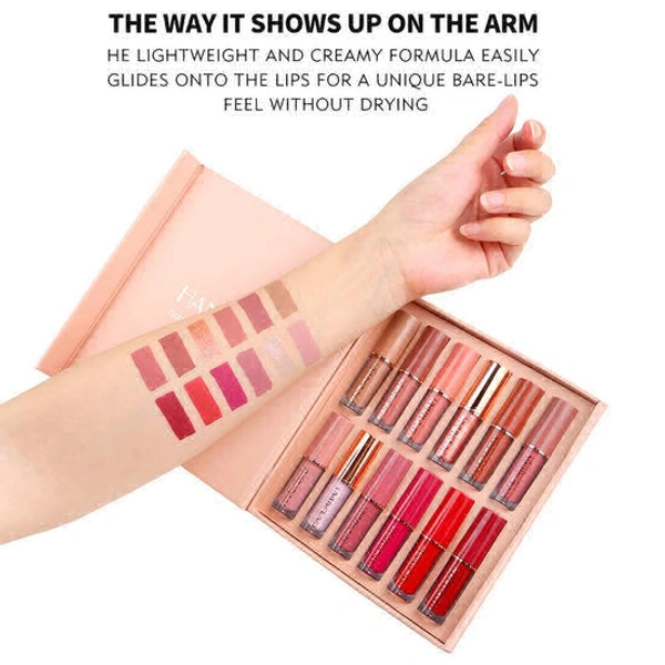 12 Colors Liquid Lipstick Set Matte Lip Gloss, Velvet Lip Gloss -HANDAIYAN