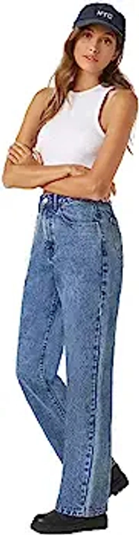 KOTTY Women High Rise Cotton Lycra Blend Ankle Length Jeans - 26
