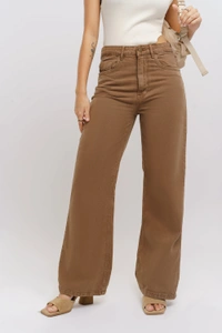 FREAKINS  Brown Wide Leg Jeans - 28