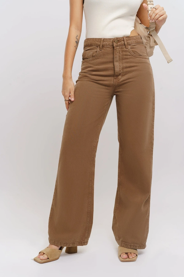 FREAKINS  Brown Wide Leg Jeans - 34