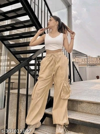 MEESHO  Stylish Fashionable Women Trousers - 32, Negroni