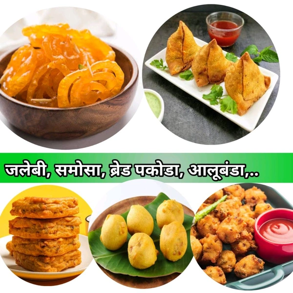 break fast - nashta,samosa, aloobanda, bread pakoda, jalebi, mangoda, bhajiya, alubanda - demo product not to buy