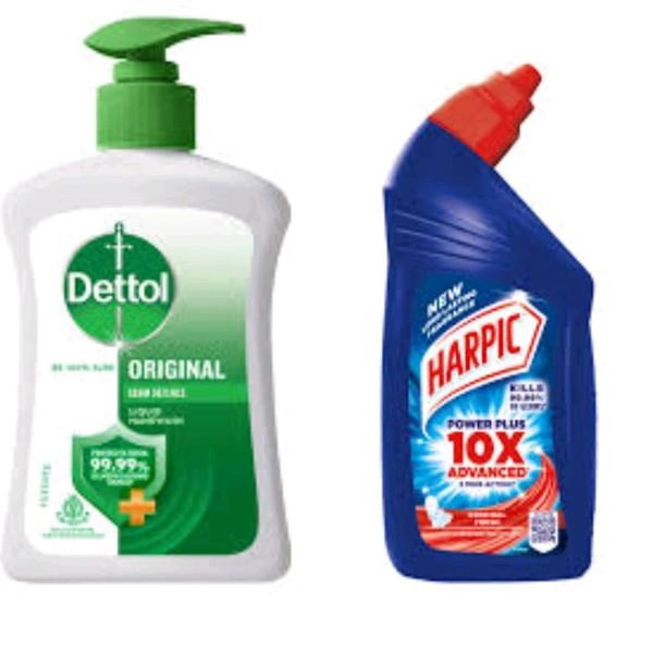 toilet cleaner, hand wash and harpic - demo product not to buy