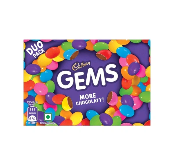 A- बिस्कुट और चॉकलेट - biscuit, chocolate, biskut,  - gems packet of 4