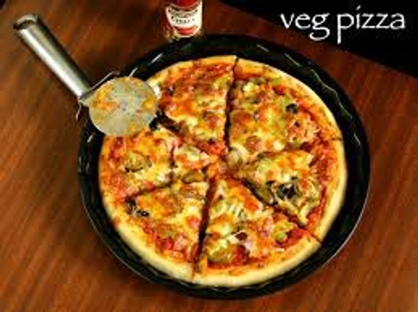 Burger Pizza and sandwich  - veg cheese regular medium pizza