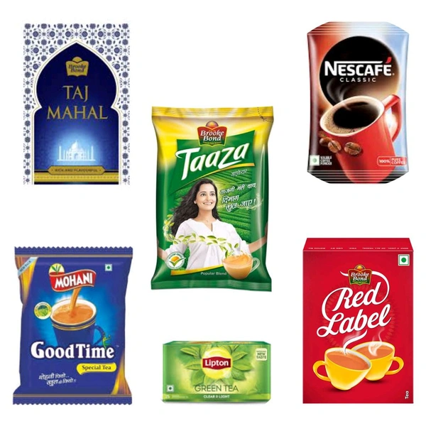 चाय और कॉफी - Taja Tea ,Mohini , Nestle Coffee, Green Tea , chay, chaay - Demo Product Not For Sale