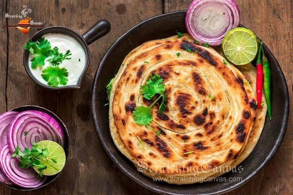 रोटी, चापाती और पराठा - missi roti, paneer paratha, butter naan, tandoori roti - लछा पराठा