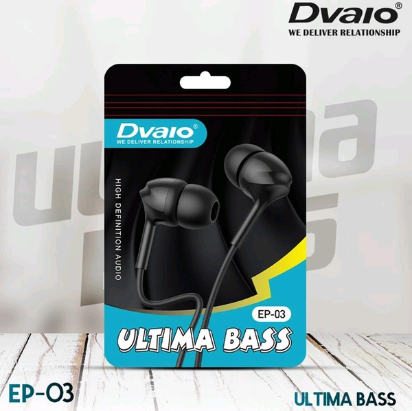 Dvaio EP-03 Pouch Earphone (With Mic) Set Of 20 Units  - Black