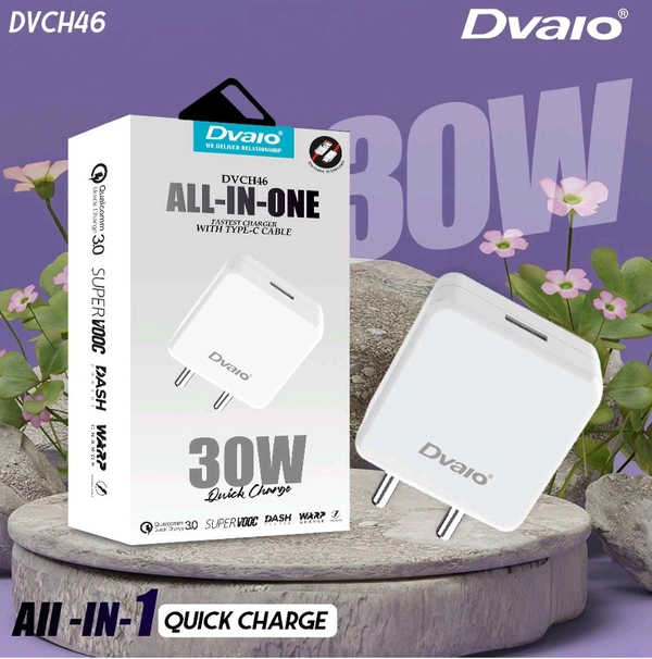 Dvaio DVCH- 46 30W ALL IN 1 CHARGER (Type - C) - White
