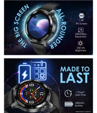 ITEL itel ISW-42 Round Bluetooth Calling Smartwatch  - Black