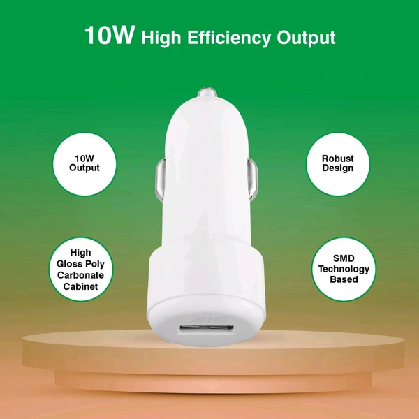 ERD CC-21 USB A Car Charger 10W - White