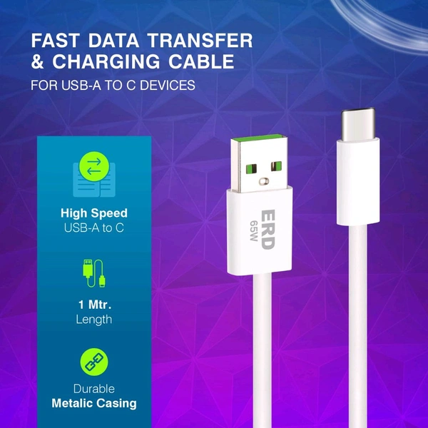 ERD UC-230 USB C Data Cable-35W - White