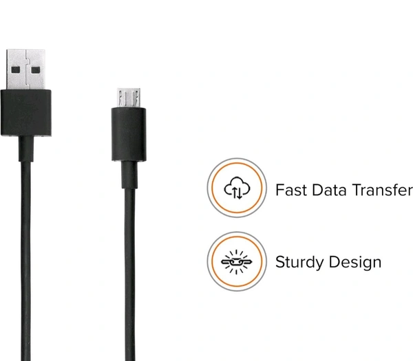 MI (XIAOMI) MI Type B/Micro USB 120cm fast Charging Cable  - Black