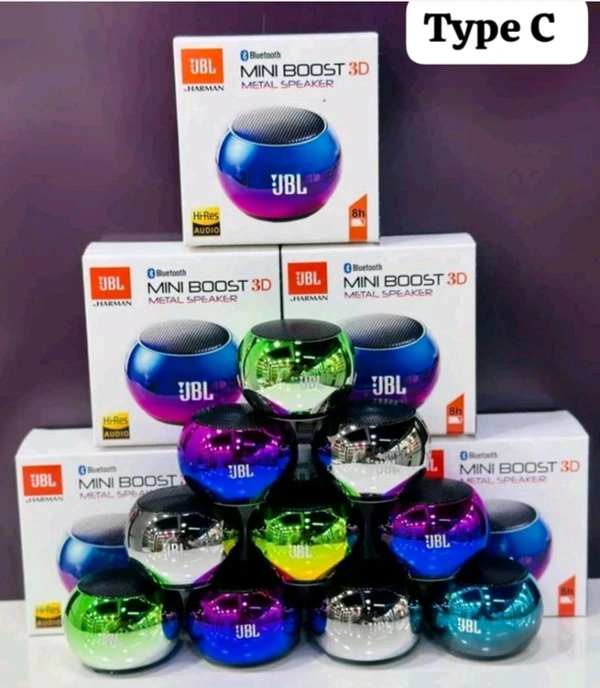 JBL Mini Boost 3D Metal Speaker With Type-c Port - Mixed Colour