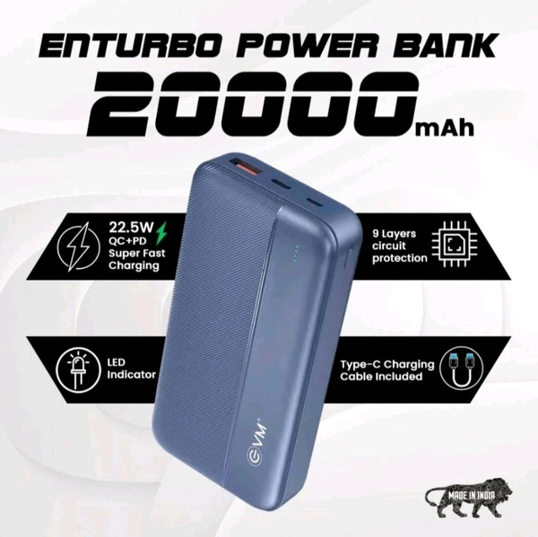 EVM ENTURBO 20000 MAH POWERBANK 