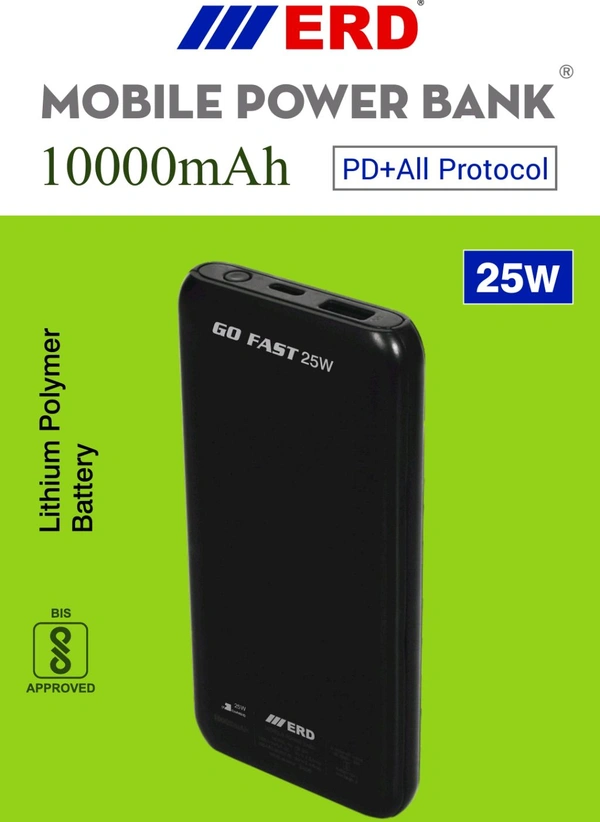 ERD PB - 130 (25w PD + All Protocol) 10000MAH POWER BANK 